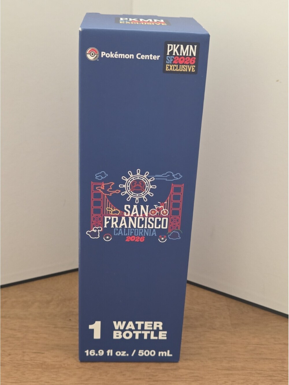 Pokémon Center SF 2026 Exclusive Water Bottle 500mL 16.9oz San Francisco Worlds